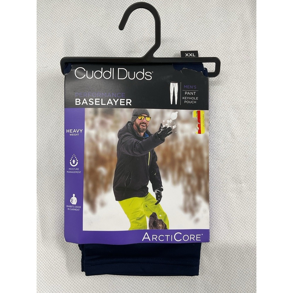 MENS CUDDL DUDS ARCTICORE HEAVYWEIGHT BASE LAYER PANTS -  2XL - GRAY -‎ NEW